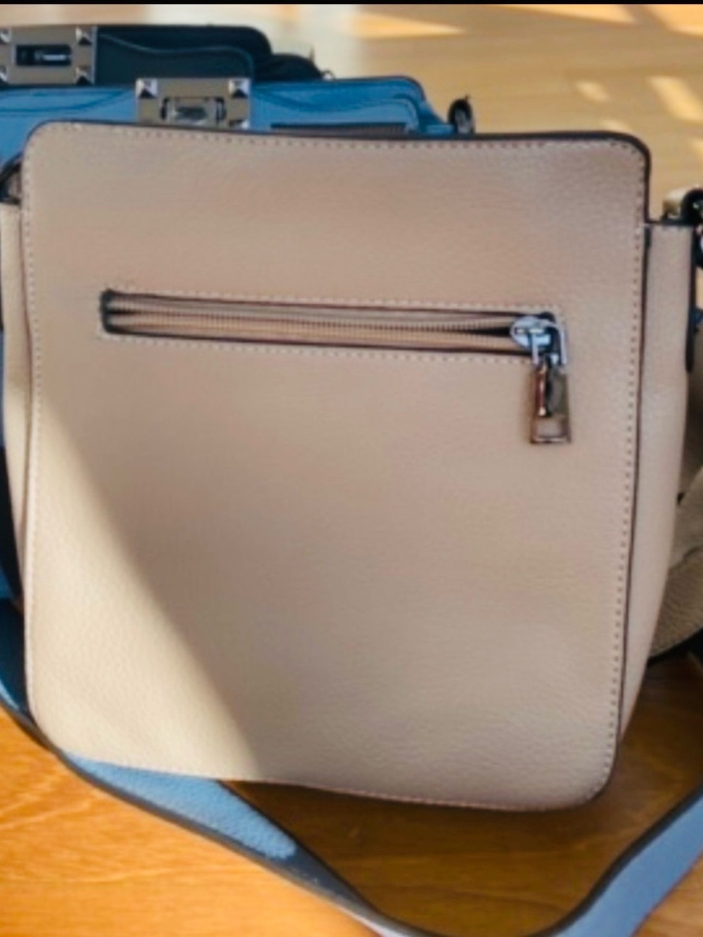 Women's Studded Crossbody Bag - Light Blue - Picture 3 of 3